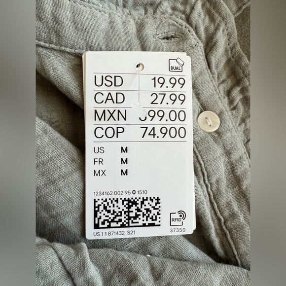 H&M Light Gray Ruffled Blouse - Picture 4 of 5